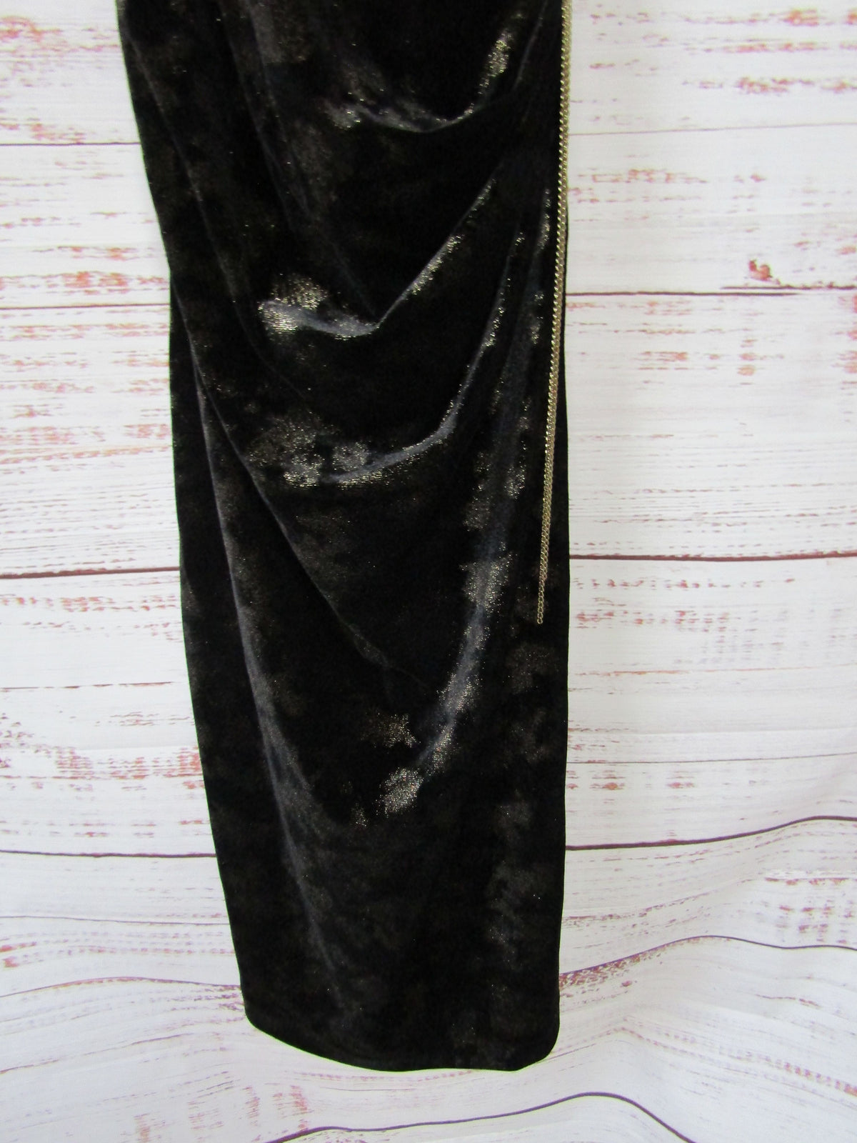 Elie Tahari Belecia Women's Black Velvet Cocktail Evening Dress Size L