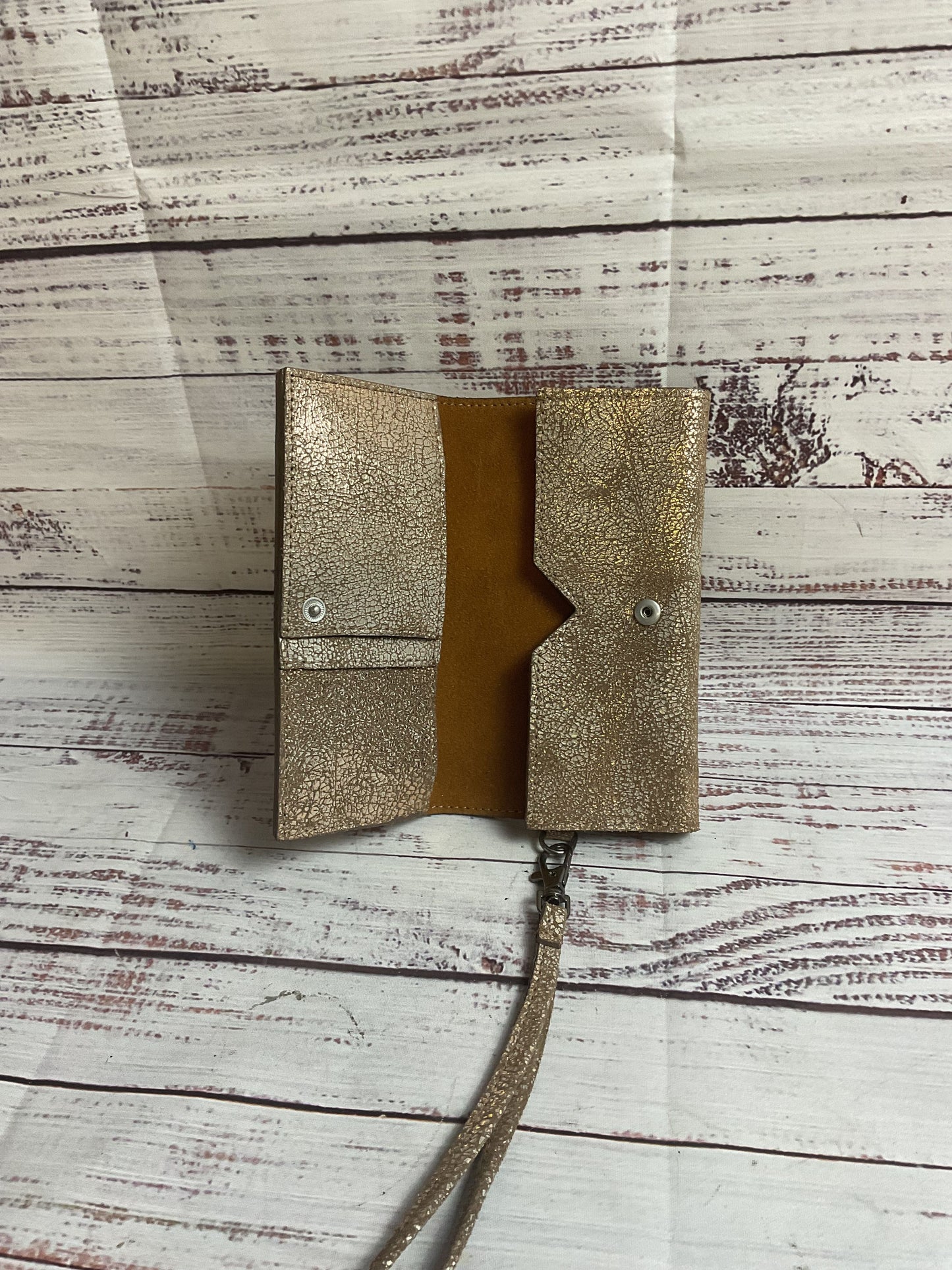 Kim White Gold Glitter Clutch Purse Clutch