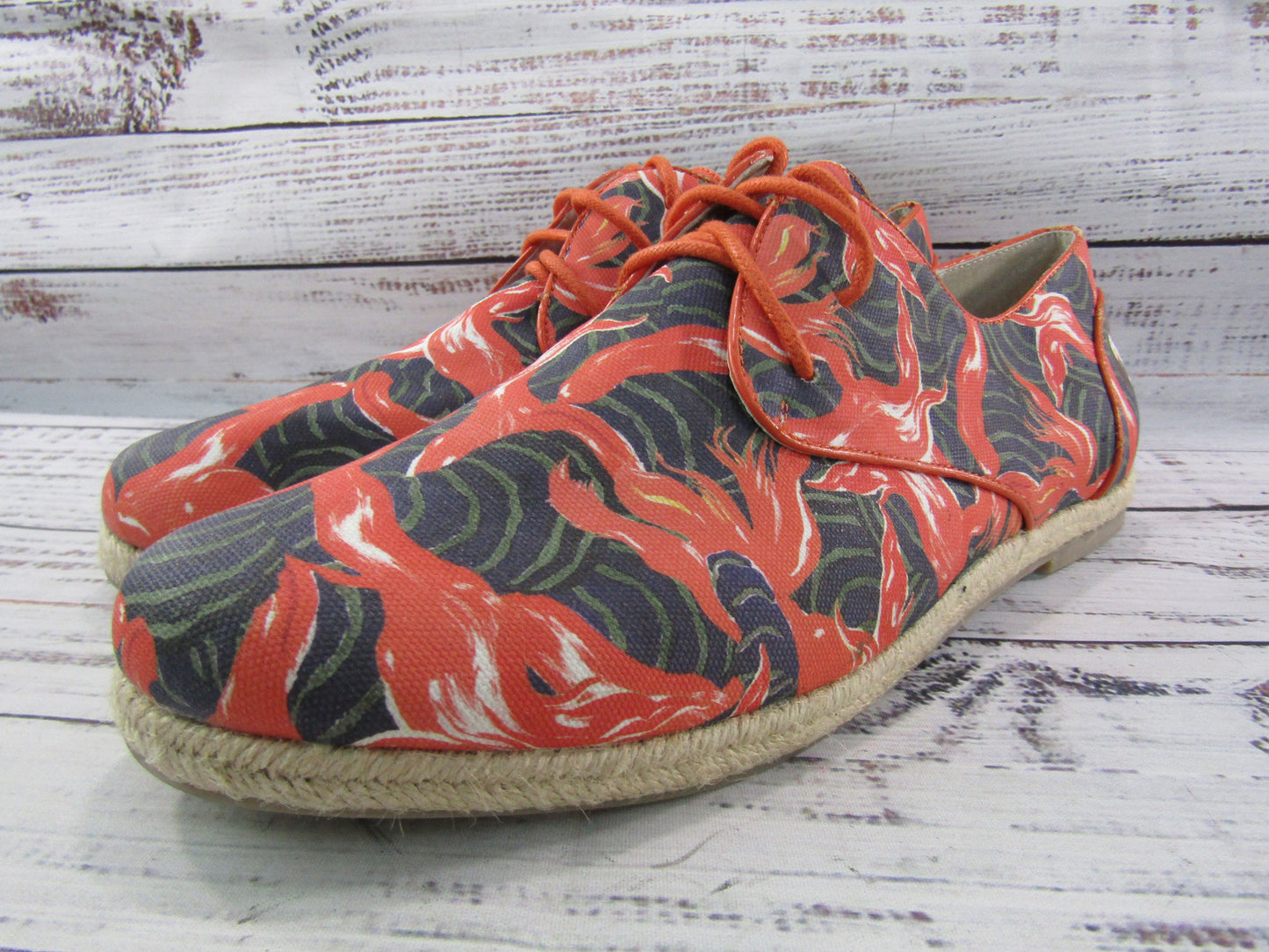 Icon Kylie Women's Multi-Color Floral Canvas Espadrille Sneakers Size 11