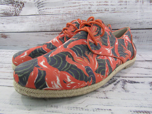 Icon Kylie Women's Multi-Color Floral Canvas Espadrille Sneakers Size 11