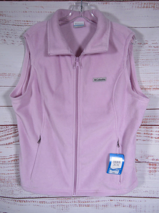 Columbia Benton Springs Women's Pink Full Zip Vest Size XXL