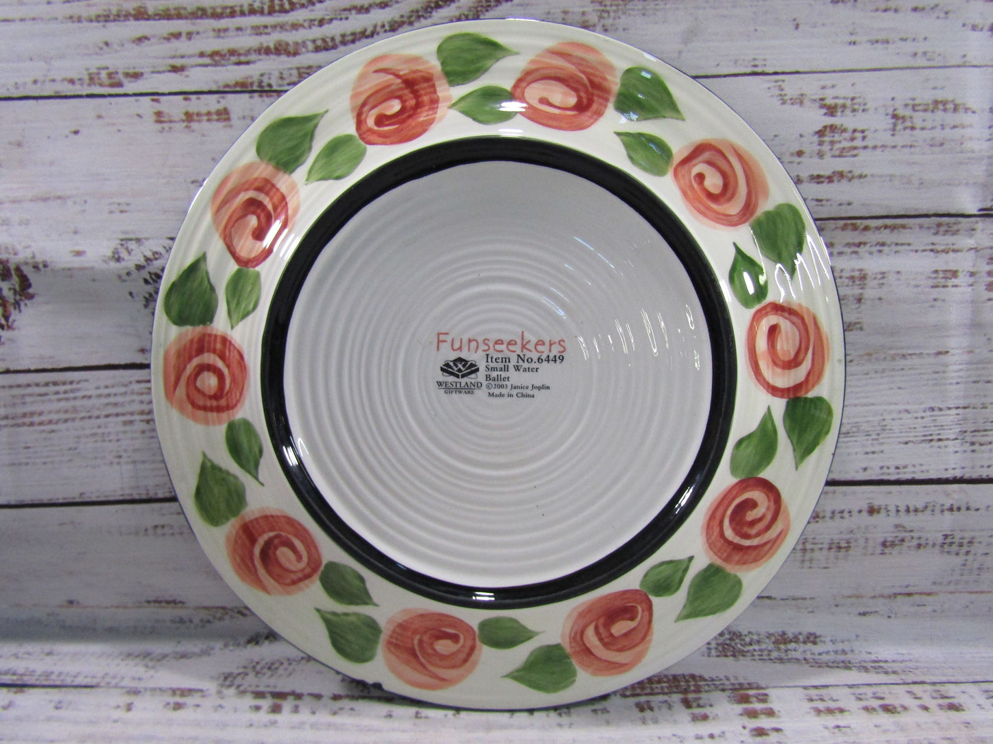 Westland Janice Joplin Funseekers Water Ballet Motif Ceramic Plate