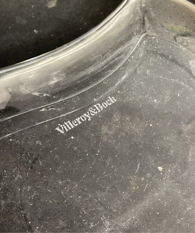 Villeroy & Boch Vintage Crystal New Wave Modern Square Bowl Dish Clear