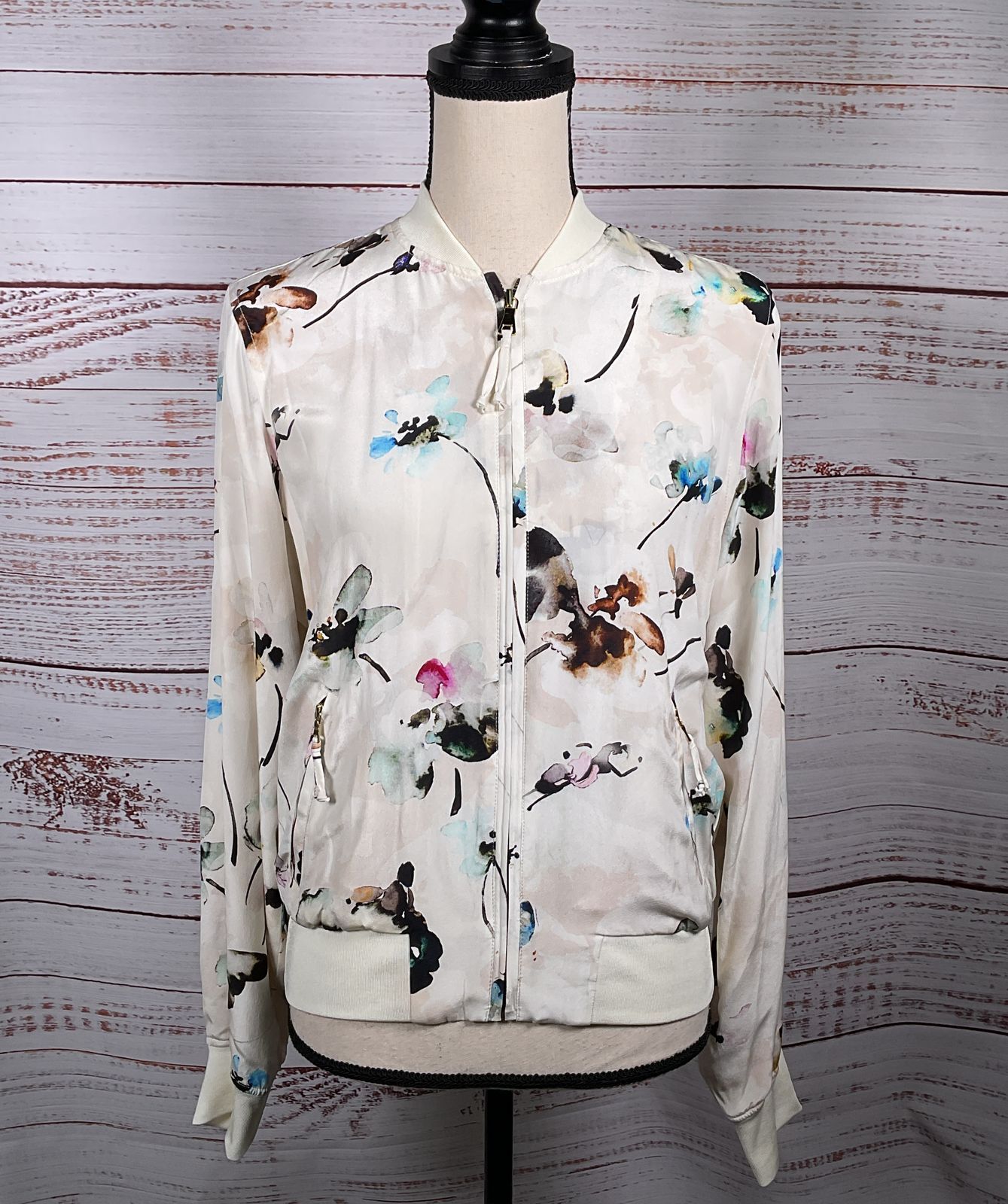 Robert Graham Floral Print Bomber Jacket Multicolor S