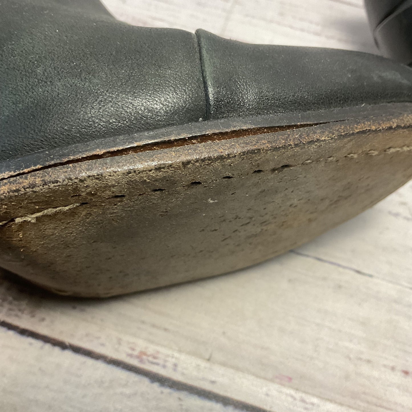 Rag & Bone Black Leather Bootie Heel Women Size 10 As-is