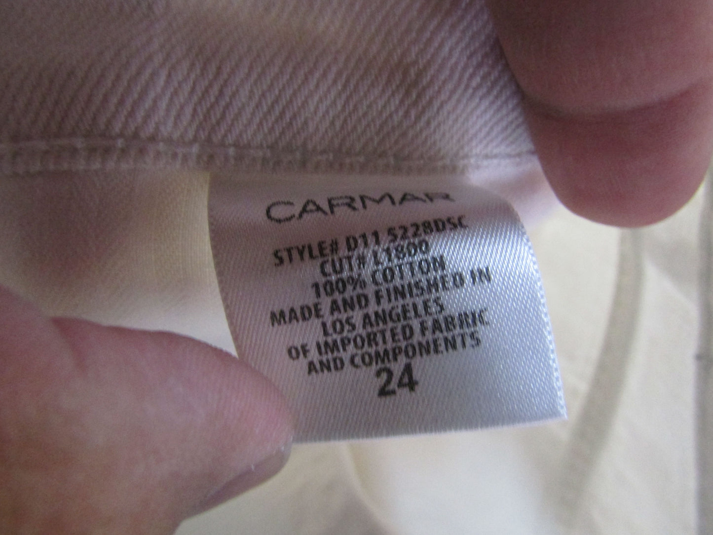 Carmar Mogan Women's Distressed White Denim Shorts Size 24