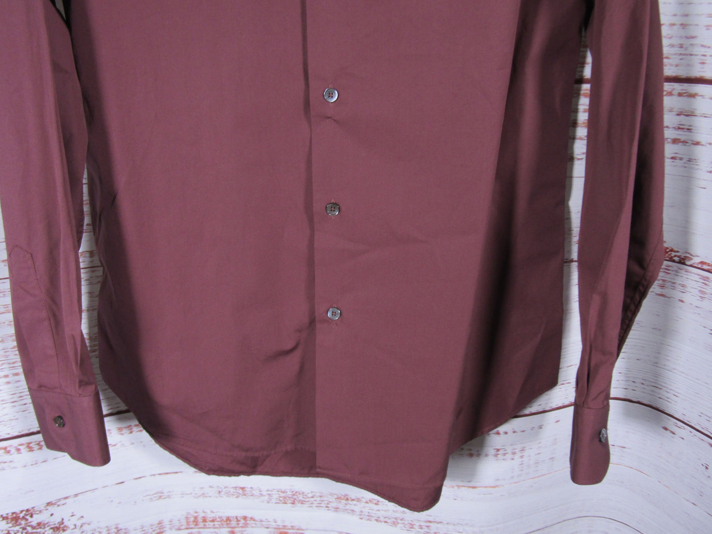 Paul Smith Men's Mauve Purple Long Sleeve Cotton Shirt Size 16 Made in Italy