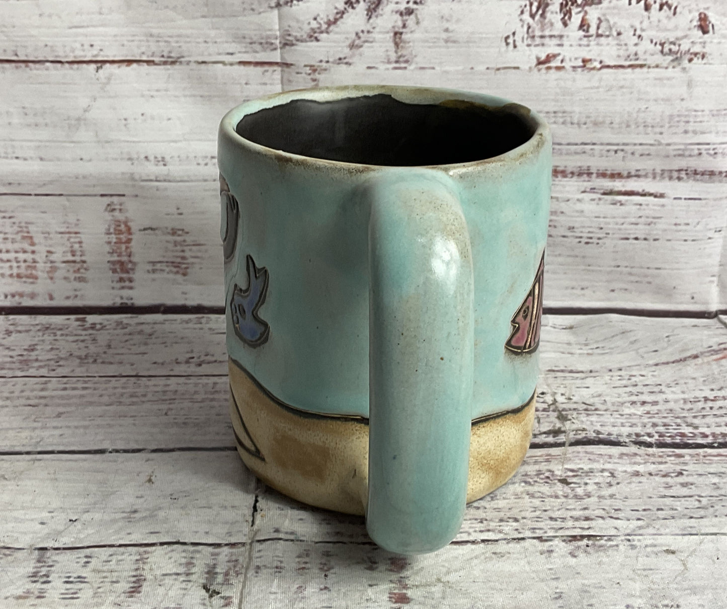 Design by Mara 16 oz Stoneware Mermaid Mug Multicolor