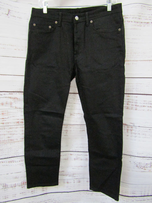 Acne Studios Black River Men's Black Denim Jeans Size 32 Made in Italy
