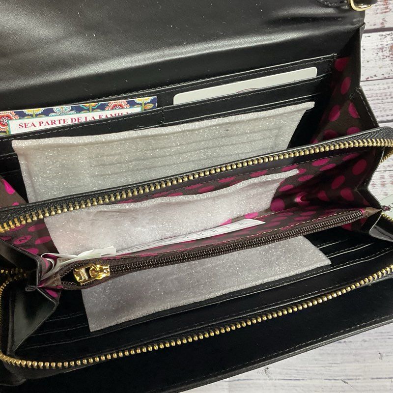 NWD NICOLE LEE USA Women's Black Leather Chain Strap Crossbody Bag- (DEFECT)