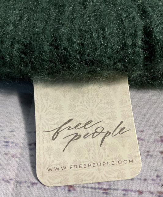 NEW FREE PEOPLE THE GROOVE STRIPE BEANIE HAT GREEN LAVENDER BLACK
