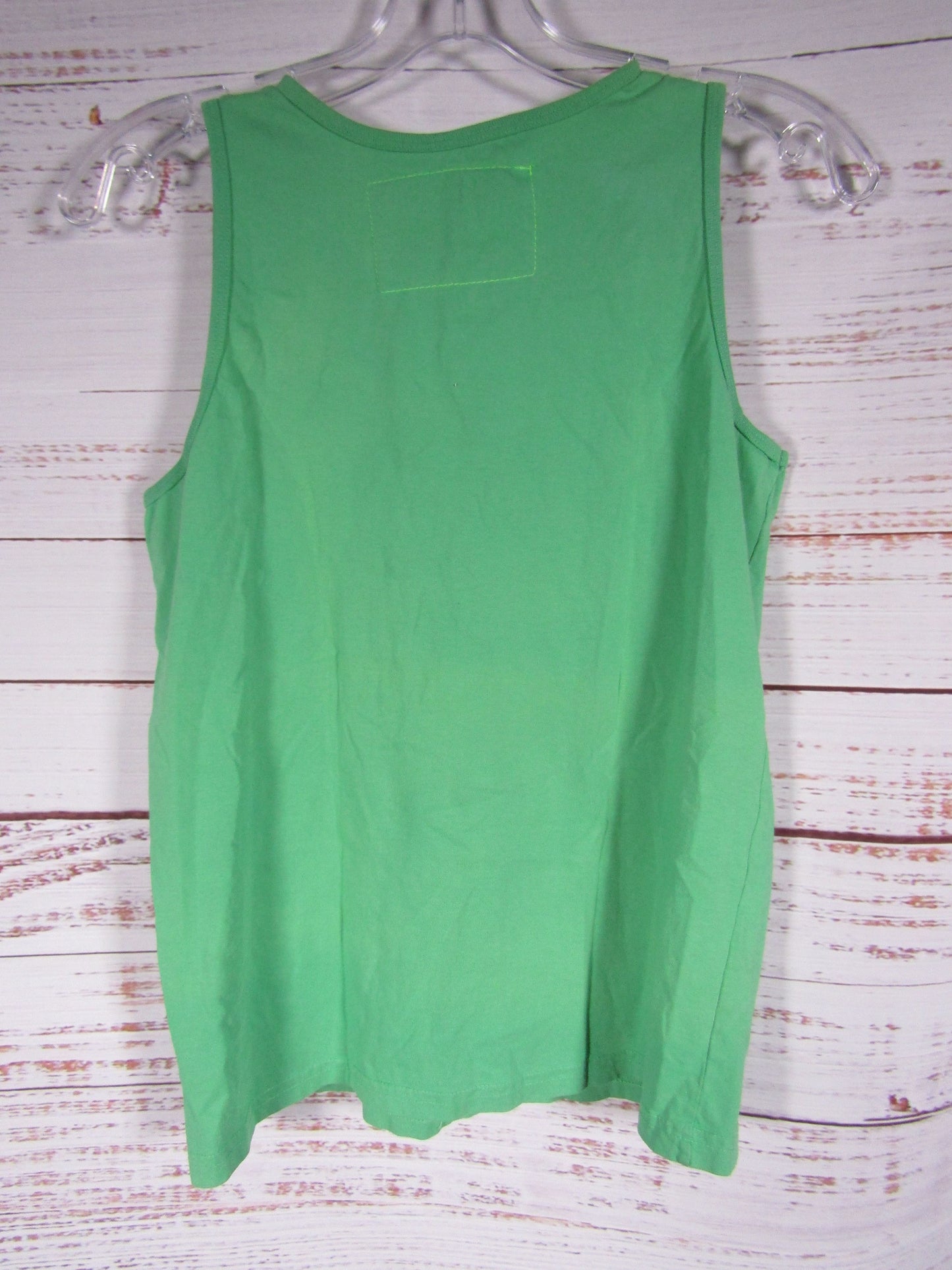 Aviator Nation Boy's Peace Symbol Print Green Cotton Tank Top Size 14