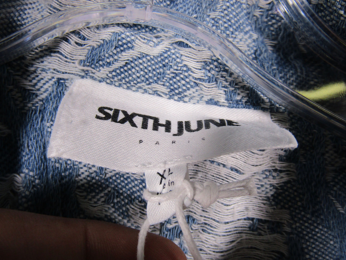 Sixth June Men's Blue Distressed Denim Short Sleeve Jacket Size XL