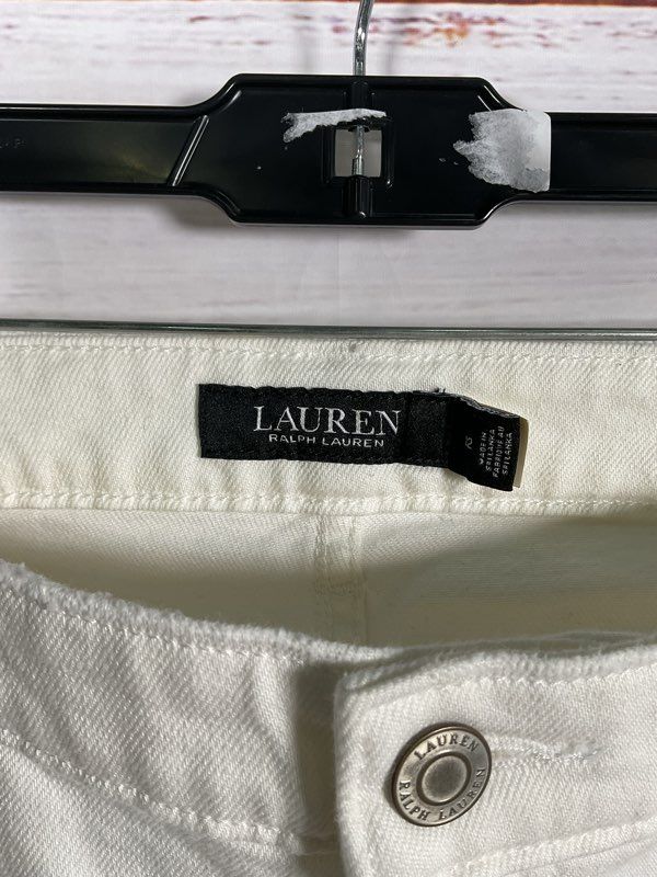 Ralph Lauren Distressed Mid-Rise Straight Ankle Jean Size 12 Women's