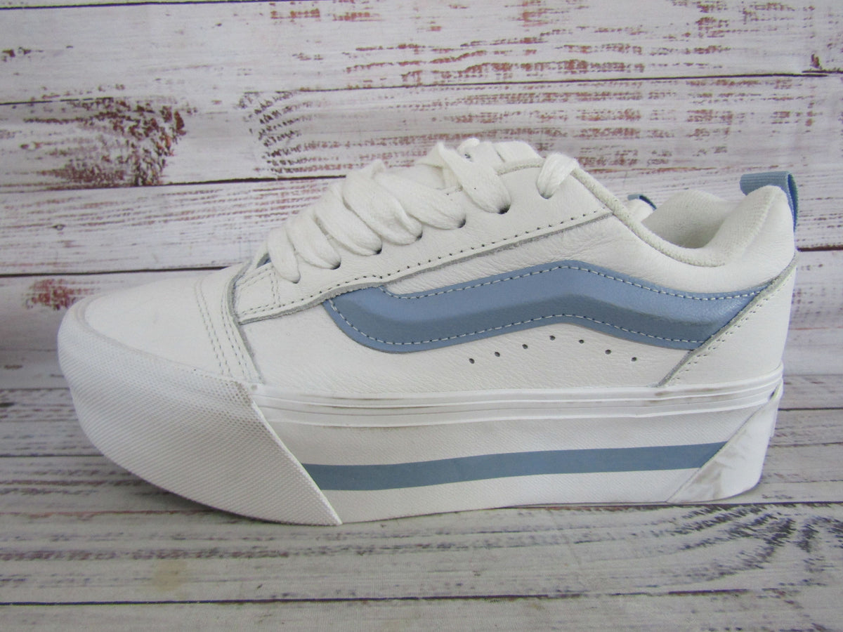Vans Knu Stack Women's Smarten Up White & Blue Platform Sneakers Size 9