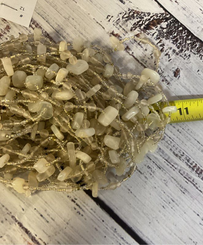 Vintage Stone Beaded Necklace 15"