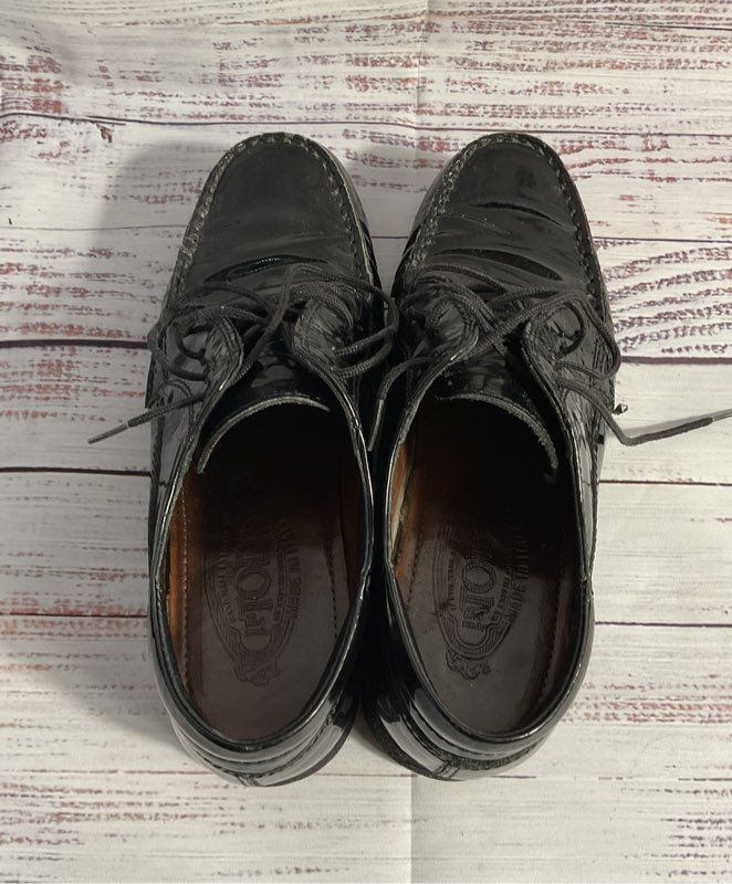Women's TOD'S Patent Leather Oxford Lace Up Shoes Size 5 Made in Italy