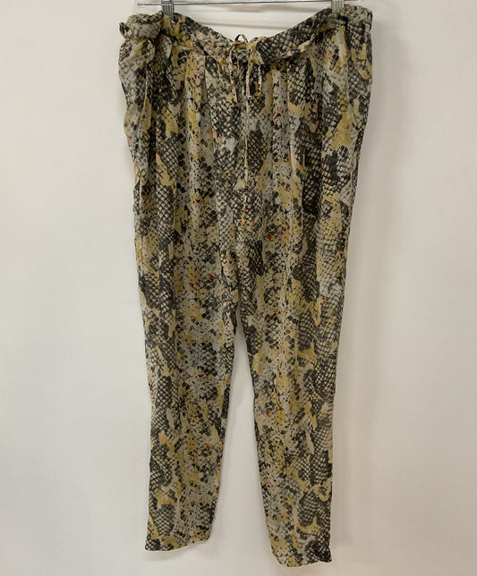 Isabel Marant Yellow & Gray Print Drawstring Pants Size 40