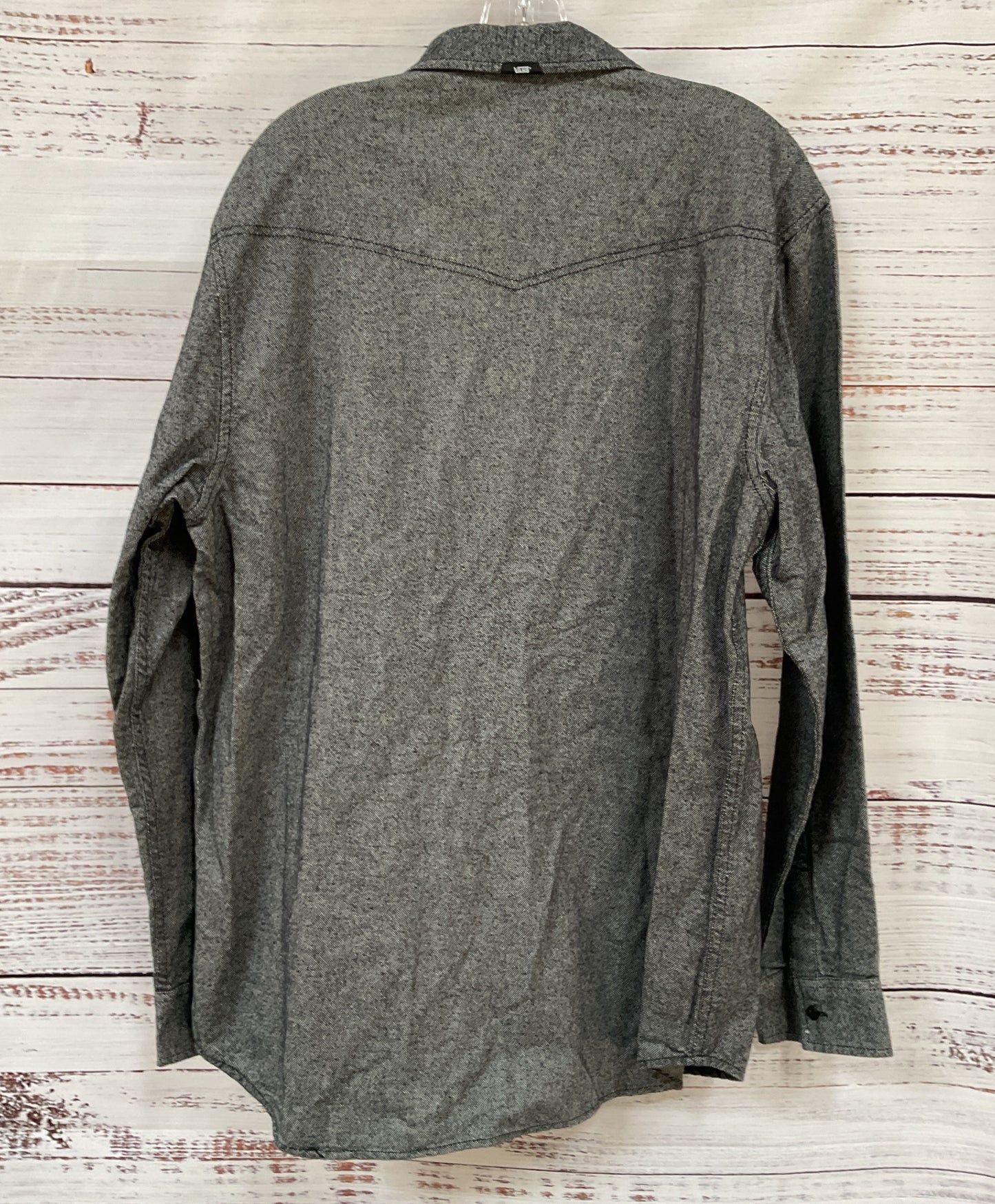 Vans Men's Gray Long Sleeve Button Down Shirt Size L