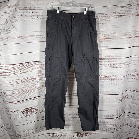 Carhartt Force Relaxed Fit Ripstop Gray Cargo Work Pants Men's Size 31/32