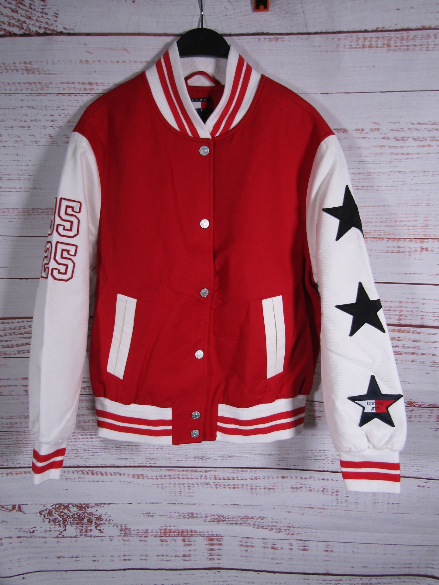Tommy Hilfiger Tommy Girl Heart Logo Varsity Jacket Size S