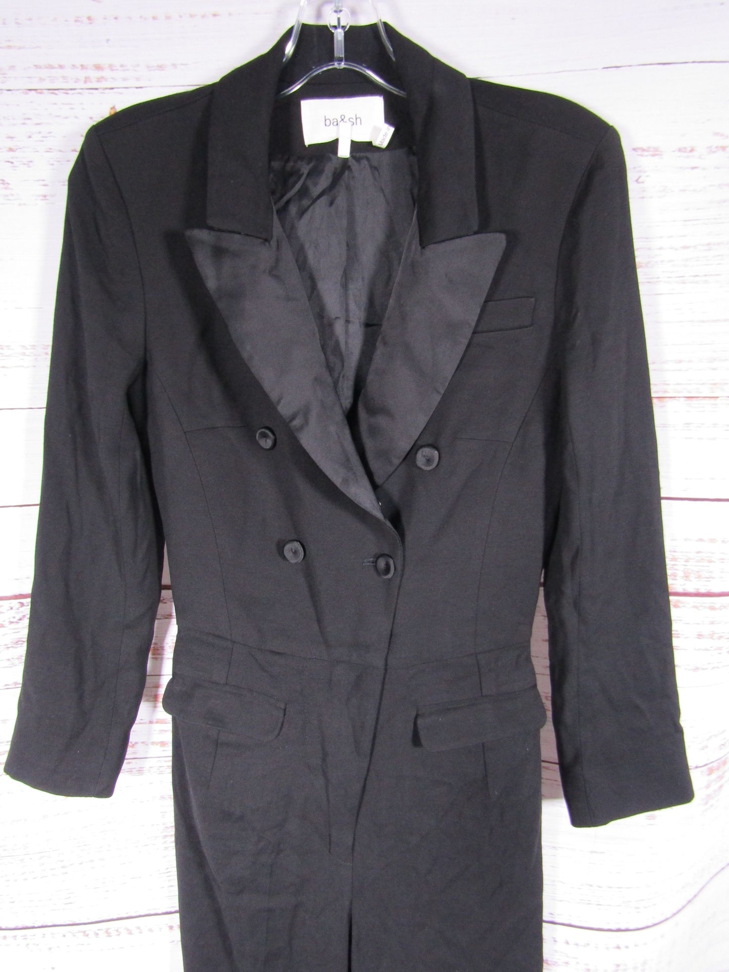 Ba&Sh Celia Women's Black Open Back Jumpsuit Size S