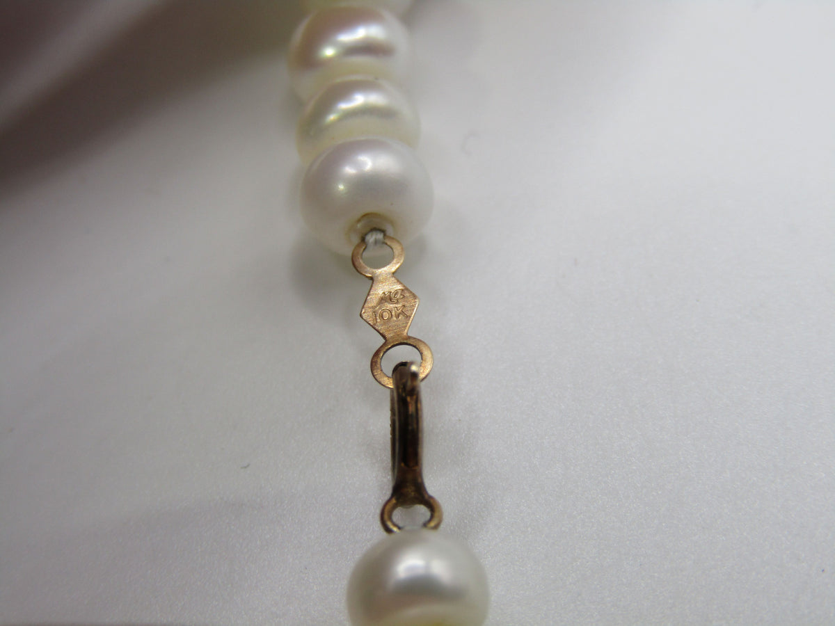 Michael Anthony Freshwater Pearl Necklace With 10k Yellow Gold Clasp