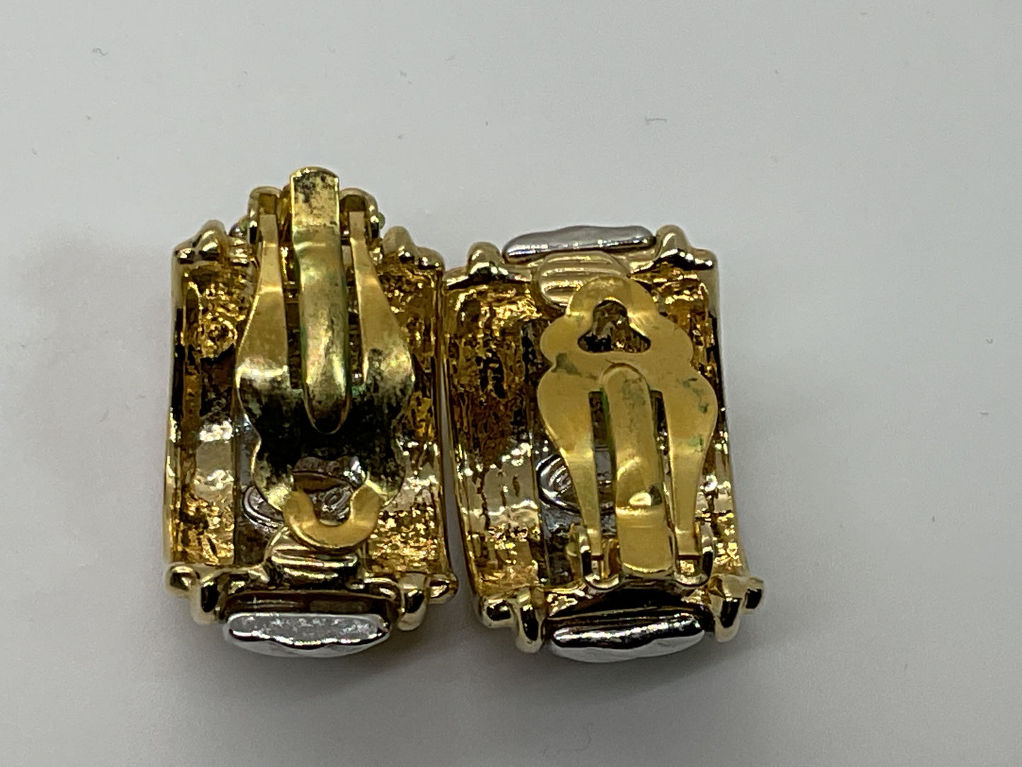 CARUCCI Two Tone Clip On Earrings