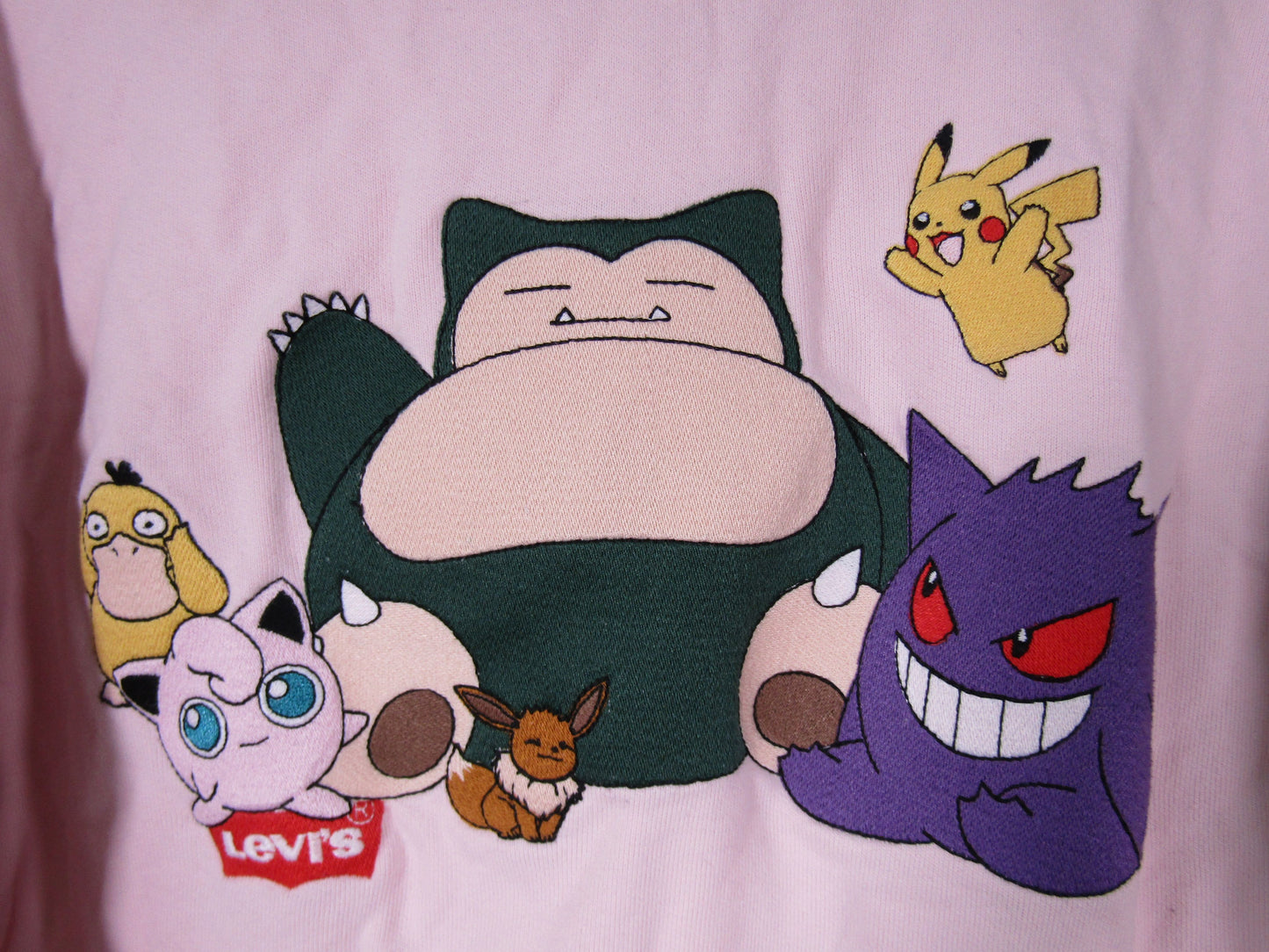 Levi's x Pokémon Women's Pink Pokémon Embroidered Cotton Hoodie Size XS