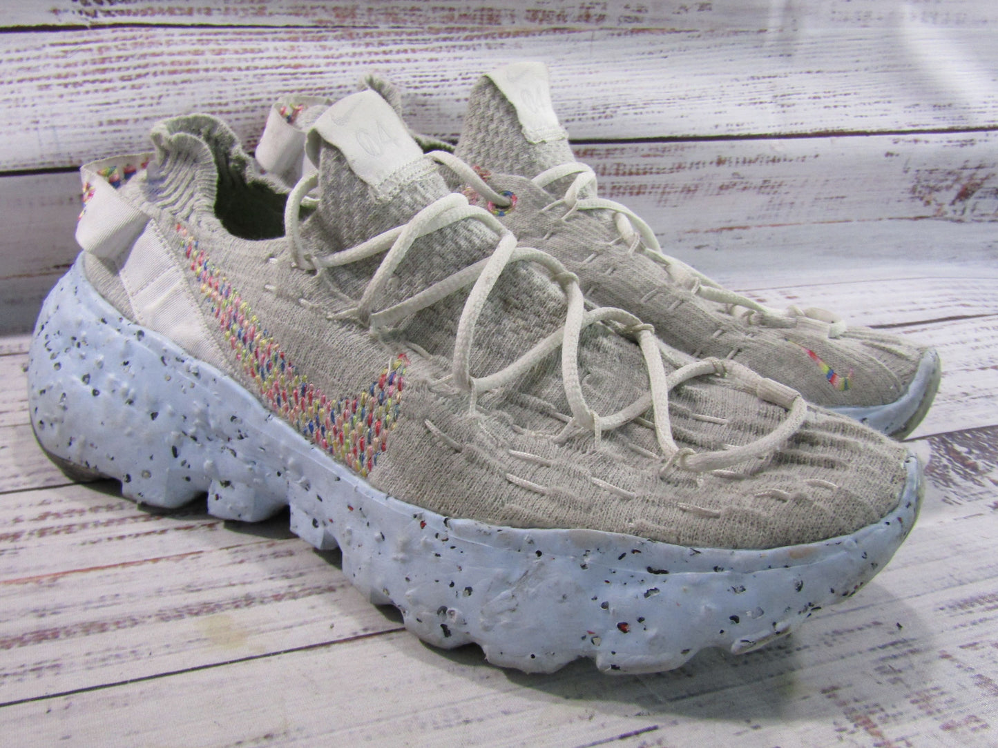 Nike Space Hippie 04 Photon Dust Women's Knit Running Shoes Size CD3476-102