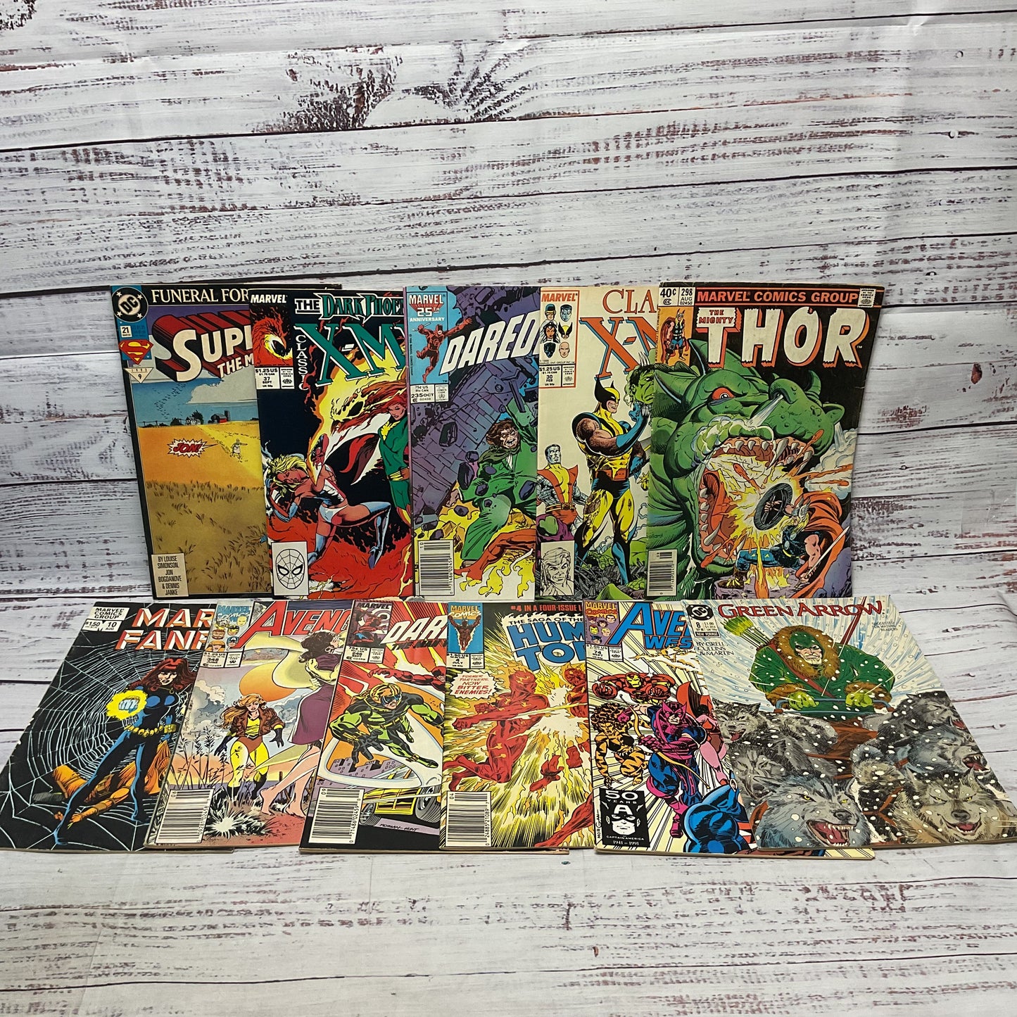 Vintage Marvel DC Comics Mixed Lot Of 11 Comic Books