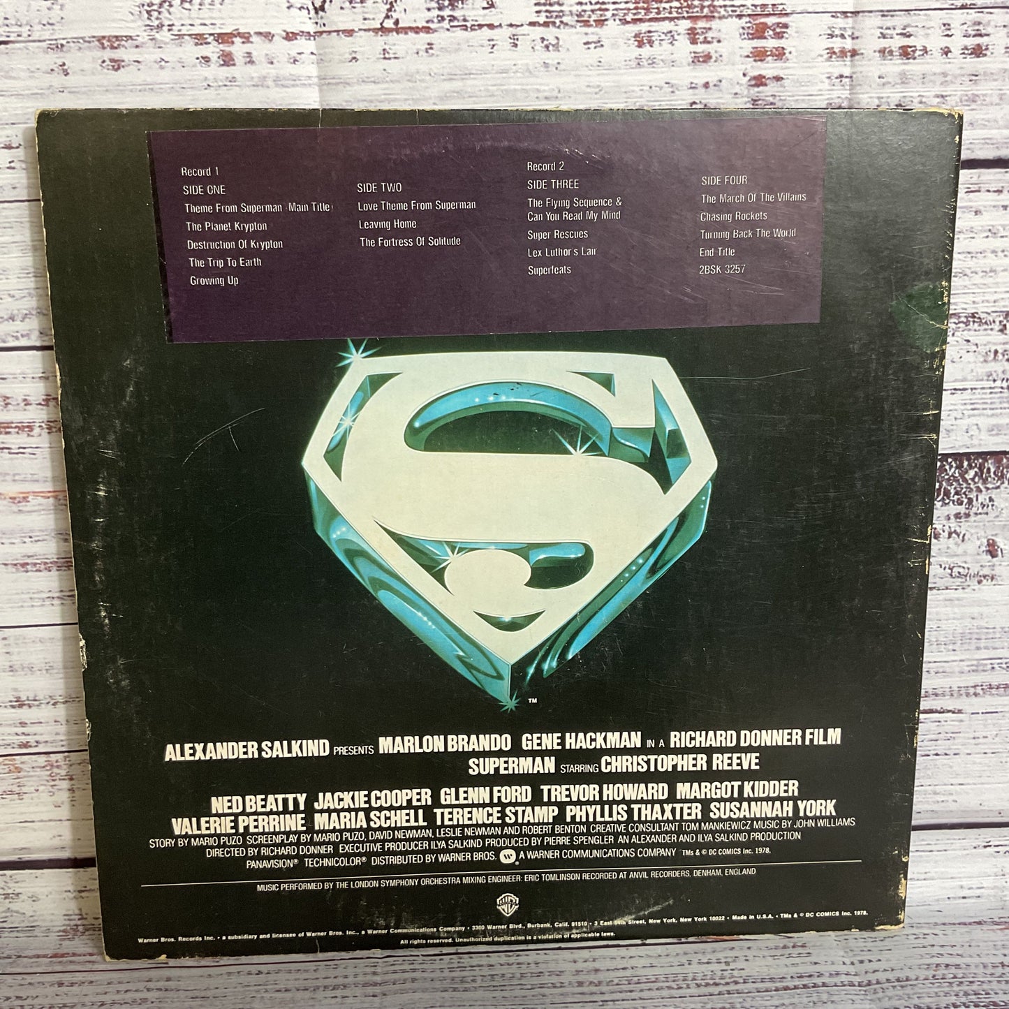 SUPERMAN: The Movie Original Soundtrack Record Vinyl