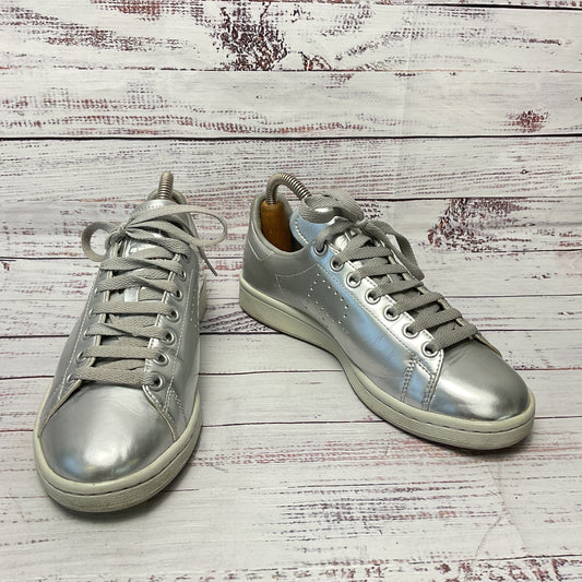 adidas RAF Simons x Stan Smith Silver Sneaker Athletic Shoe Teens Size 5.5