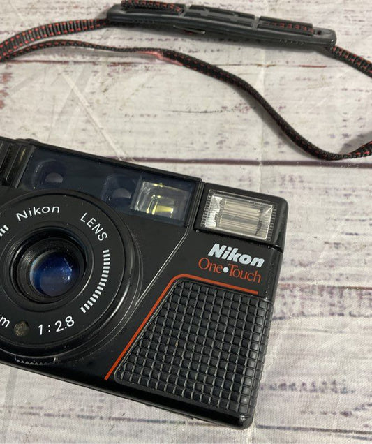 NIKON ONE TOUCH 35mm FILM CAMERA 1:2.8 With Case For Parts