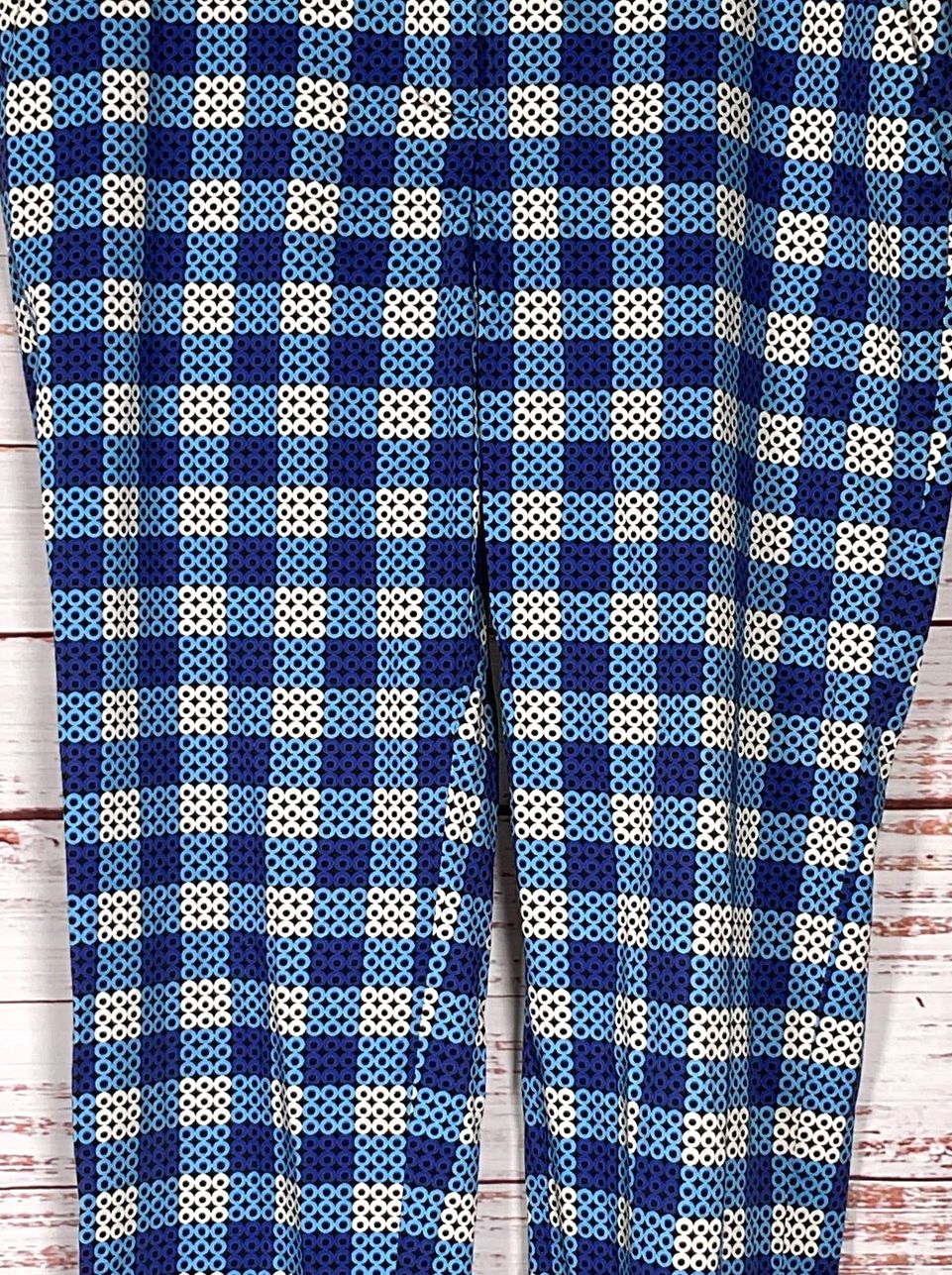 Mary Katrantzou Circle Print Cotton Blend Pants Blue 6
