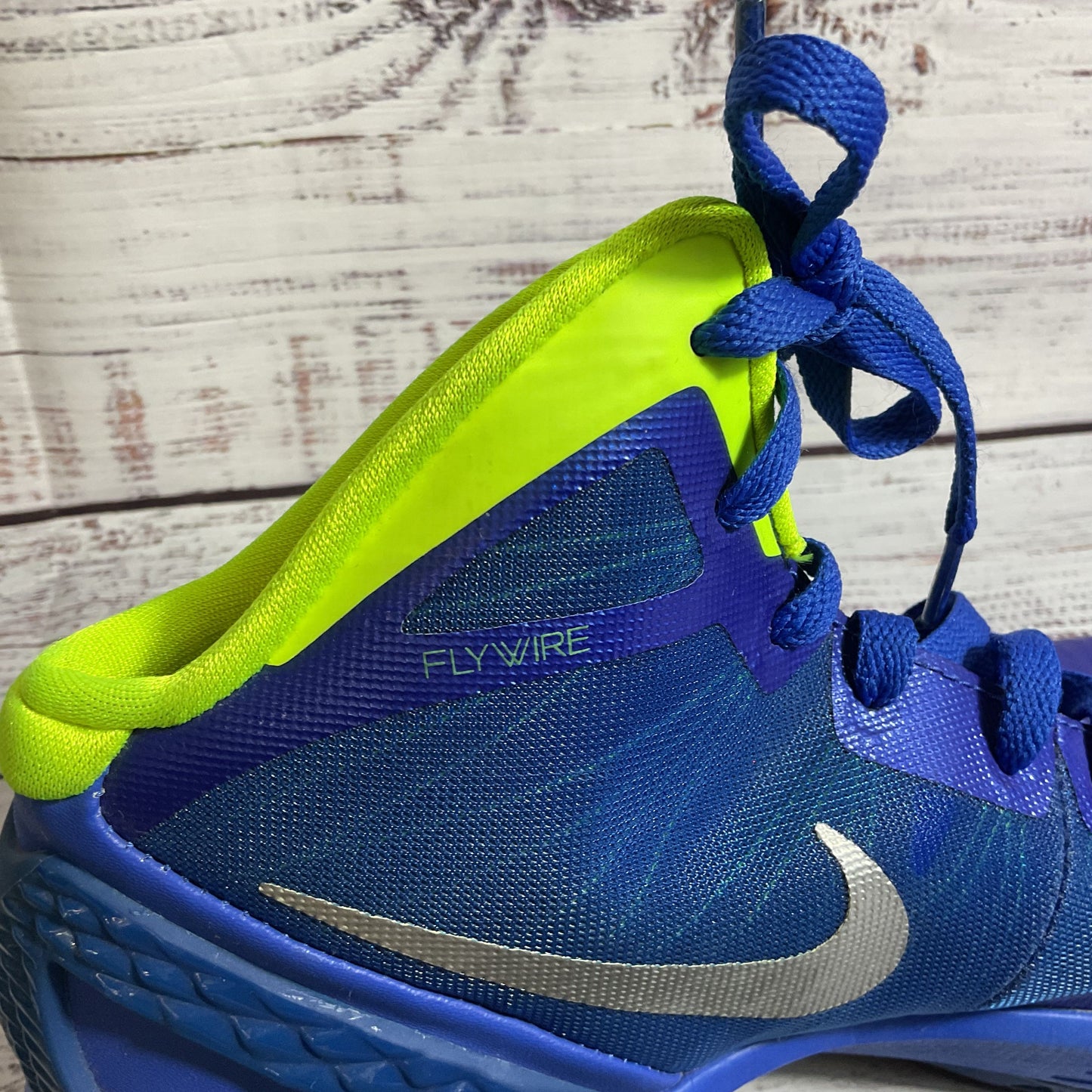 NIKE Zoom Hyperdunk Flywire 454138-400 Purple/Green Mens Basketball Shoes- SZ 12