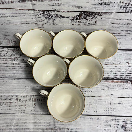 Set Of 6 VTG 1972 Noritake Edinburgh 7146 Japanese Porcelain Tea Mugs