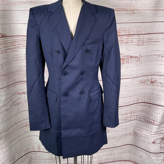 NWT SALT MURPHY Men's Navy Blue Double Breasted Jacket- SZ 38