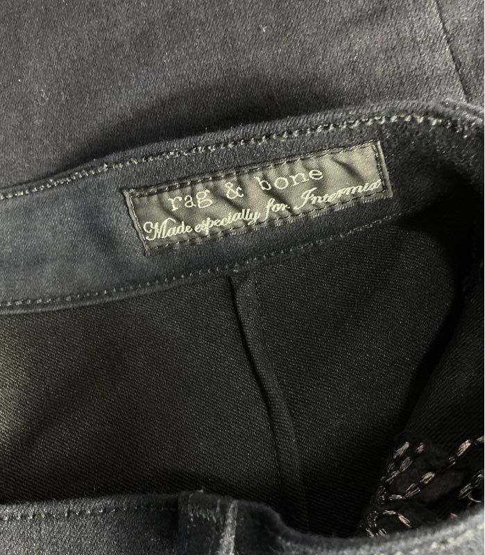 Rag & Bone The Bengal Embroidered Skinny Jeans Dark Blue 28