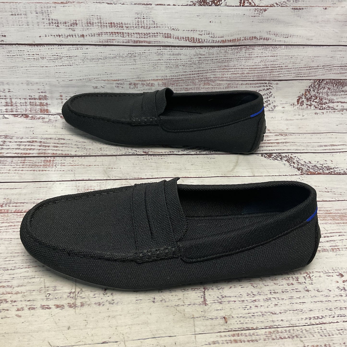 Rothys Black Knit Driving Loafer Casual Shoe Men Size 10
