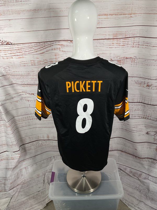 Men's Pittsburgh Steelers Jersey Kenny Pickett #8 NFL Size XL Black