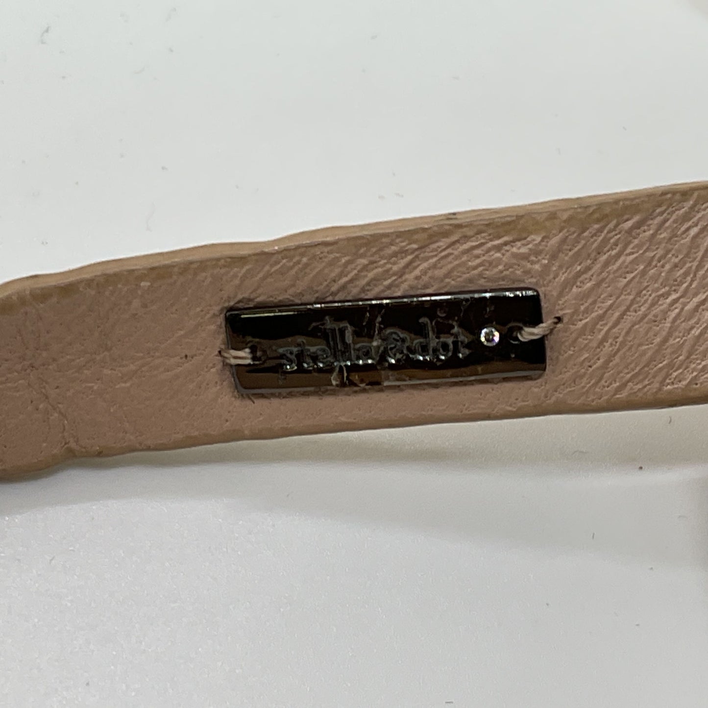 STELLA & DOT Leather & Rhinestone Choker Necklace- 14"