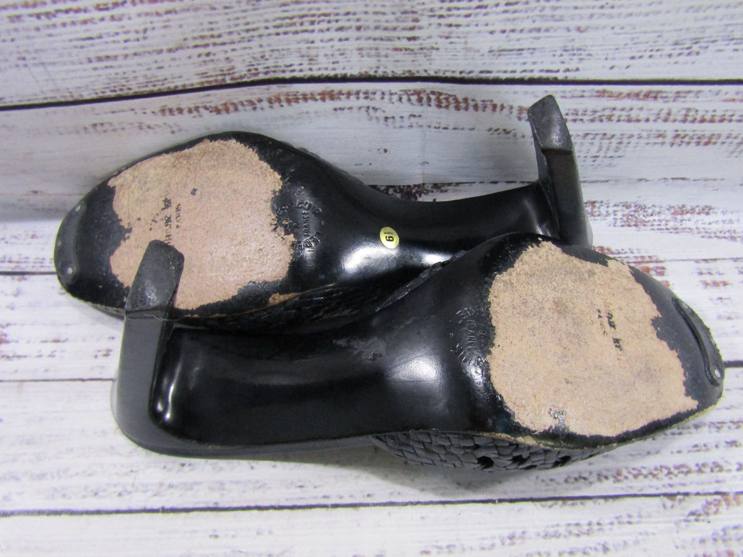 Stephane Kelian Women's Blue Leather Mule Sandals Size 6.5 Made in France