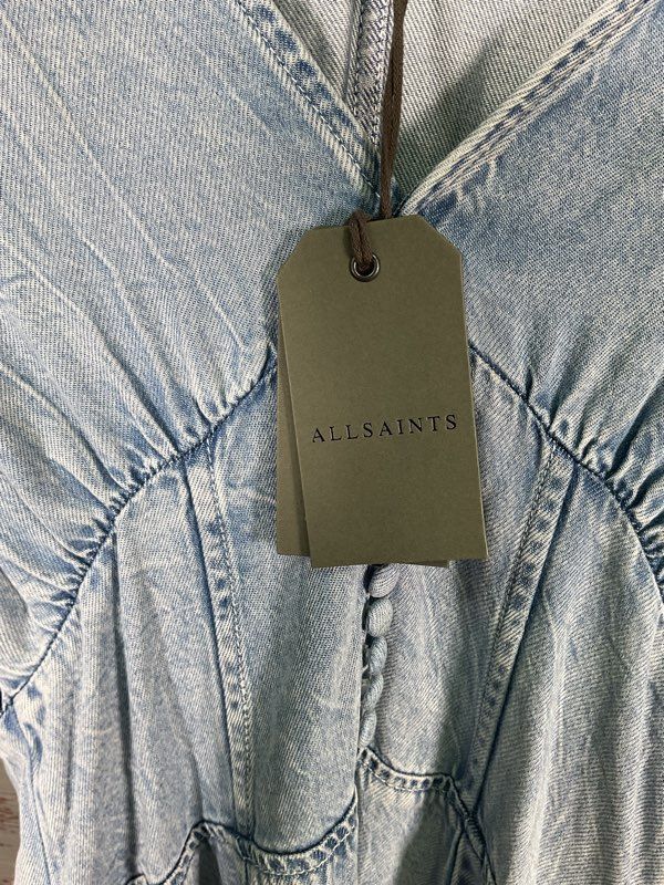 NWT ALLSAINTS Women's Nova Tencel Denim Dress Size 2