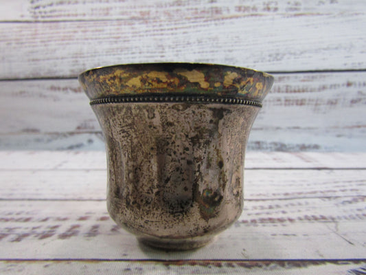 Vintage Eastern European Ornate Sterling Silver Demitasse Espresso Cup