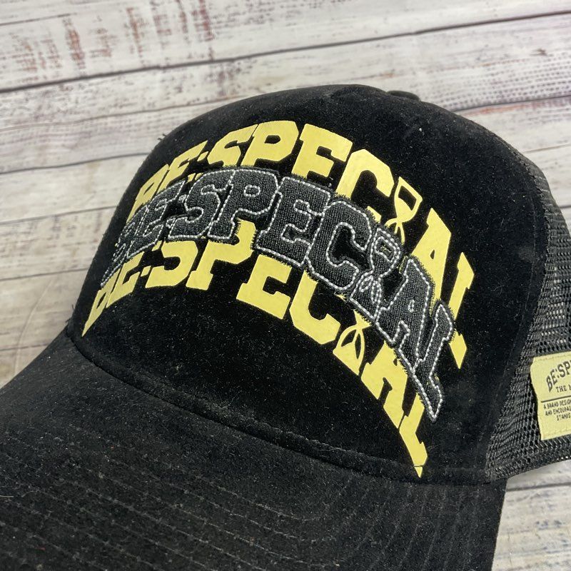 BeSpecial: The Movement Black Velvet 3 Logo Trucker Snapback Hat - Size OS