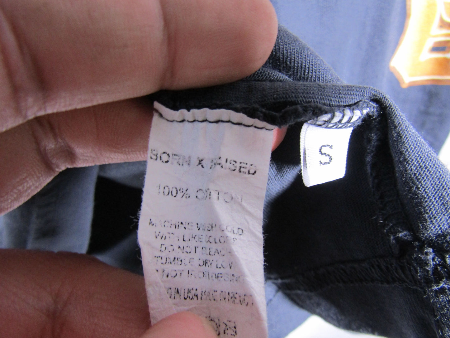 Born x Raised Men's Distressed Black Cotton Long Sleeve T-Shirt Size S