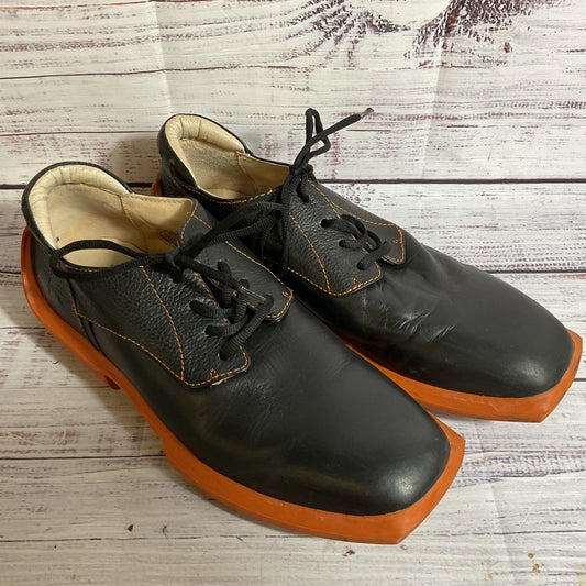 JOHN FLUEVOG Men's Black Orange Sole Lace Up Shoes- SZ 12