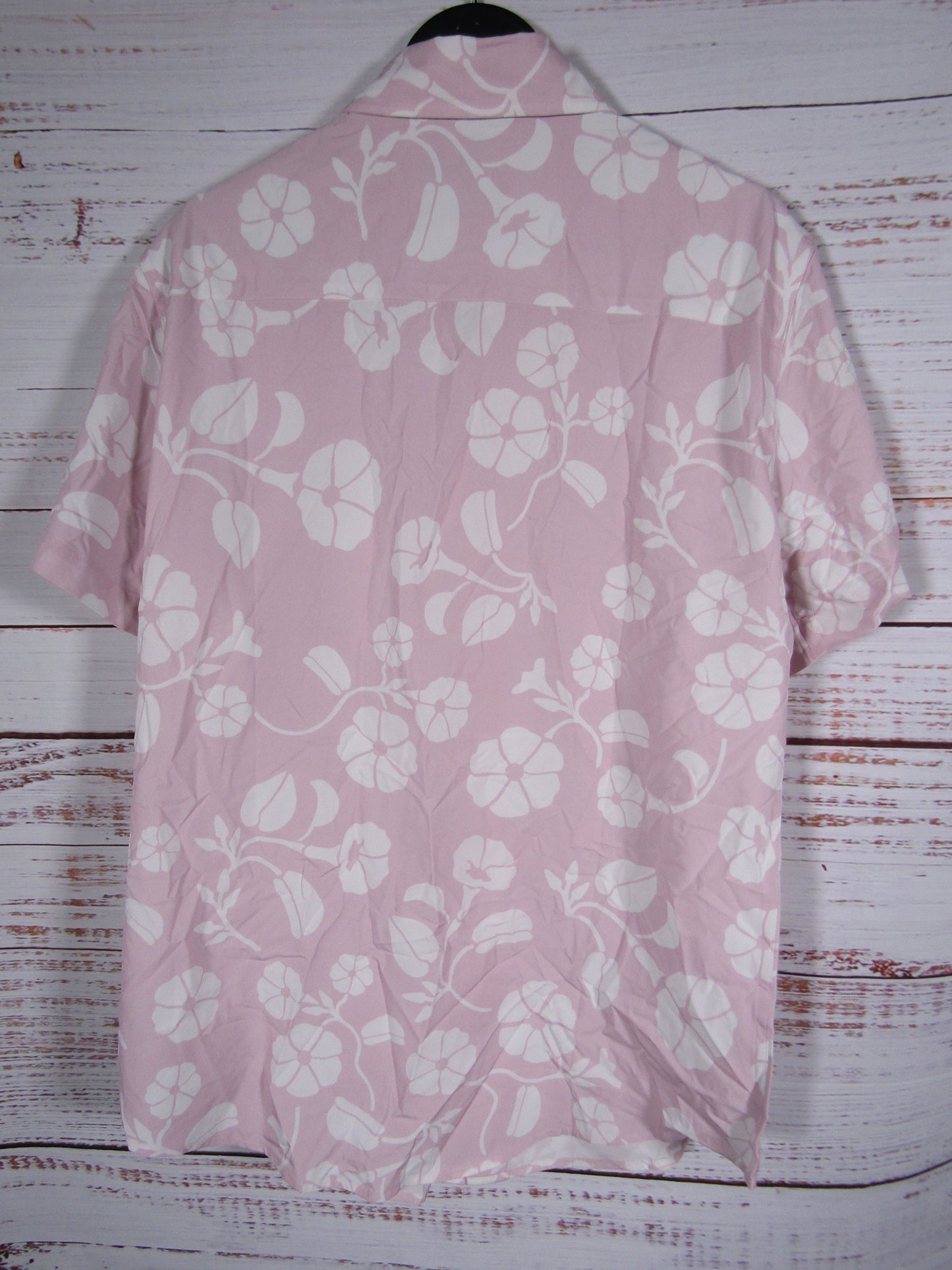 Western Aloha Pohuehue Men's Pink Floral Short Sleeve Shirt Size M