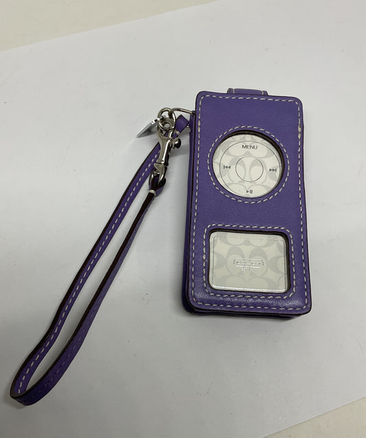 COACH Purple Leather iPod Case